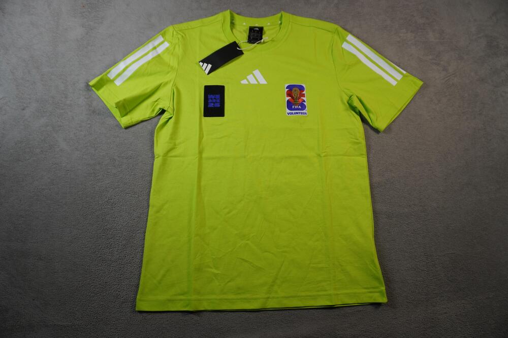 Adidas FIFA Volunteer Shirt Mens Small Green Soccer World Cup 26 WE ARE 26 NWT